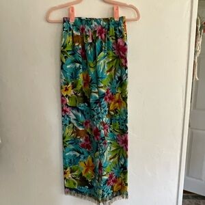 Paradiso Rayon Pants Tropical Floral Small